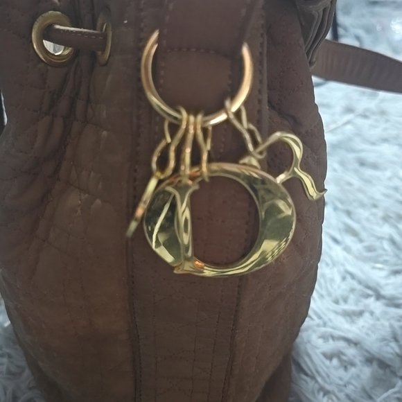 Dior Brown Shoulder Bag with Gold Accents - Picture 3 of 10